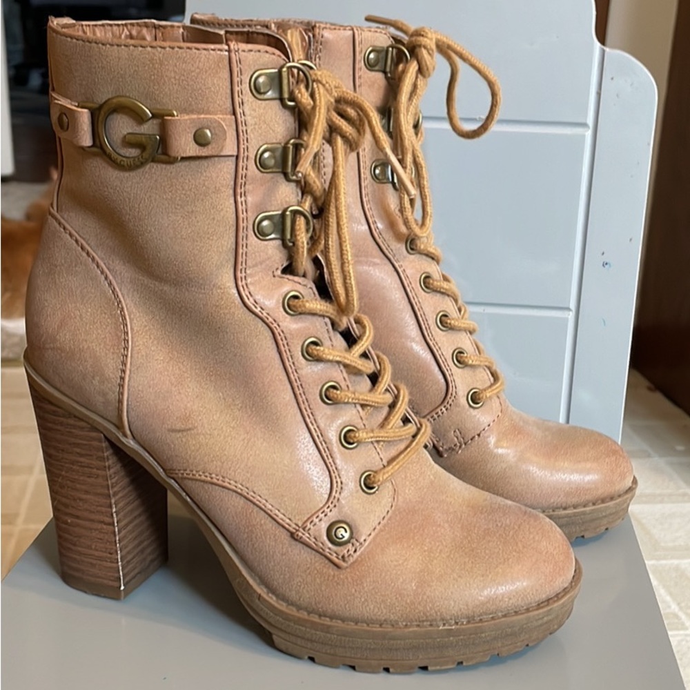 Tan Guess Ankle Booties